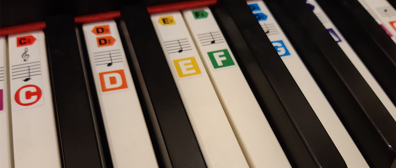 استیکر نت پیانو و کیبورد - Piano Stikers PSM