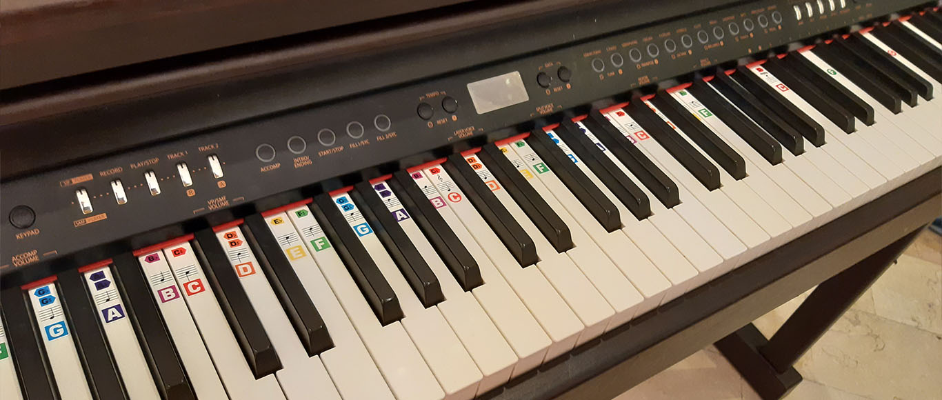 استیکر نت پیانو و کیبورد - Piano Stikers PSM