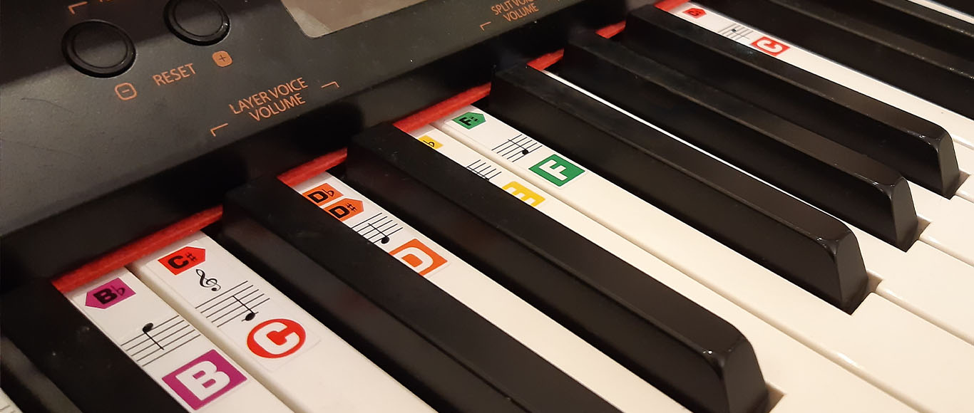 استیکر نت پیانو و کیبورد - Piano Stikers PSM